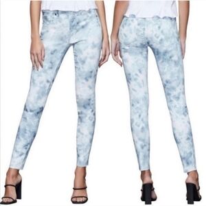 Good American Good Legs Tie Cloud Dye Raw Hem Jeans 18